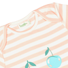 Peachy Stripes Bodysuit : Fruity Smiles