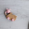 Wood Wheelie Animal | Pink