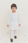 Cotton Woven Kurta With Silver Zari Weave