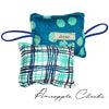The Cushy Closer Door Cushion- Blue Floral With Checks