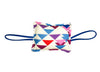 The Cushy Closer Door Cushion- Purple Polka With Triangles