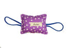 The Cushy Closer Door Cushion- Purple Polka With Triangles