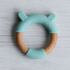 Wood + Silicone Teether Ring | Bear