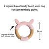 Wood + Silicone Teether Ring | Rabbit