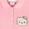 Polo Dress With Ruffles At Hem And Hello Kitty Motif