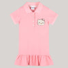 Polo Dress With Ruffles At Hem And Hello Kitty Motif