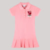 Polo Dress With Ruffles At Hem And Shy Peppa Pig Motif