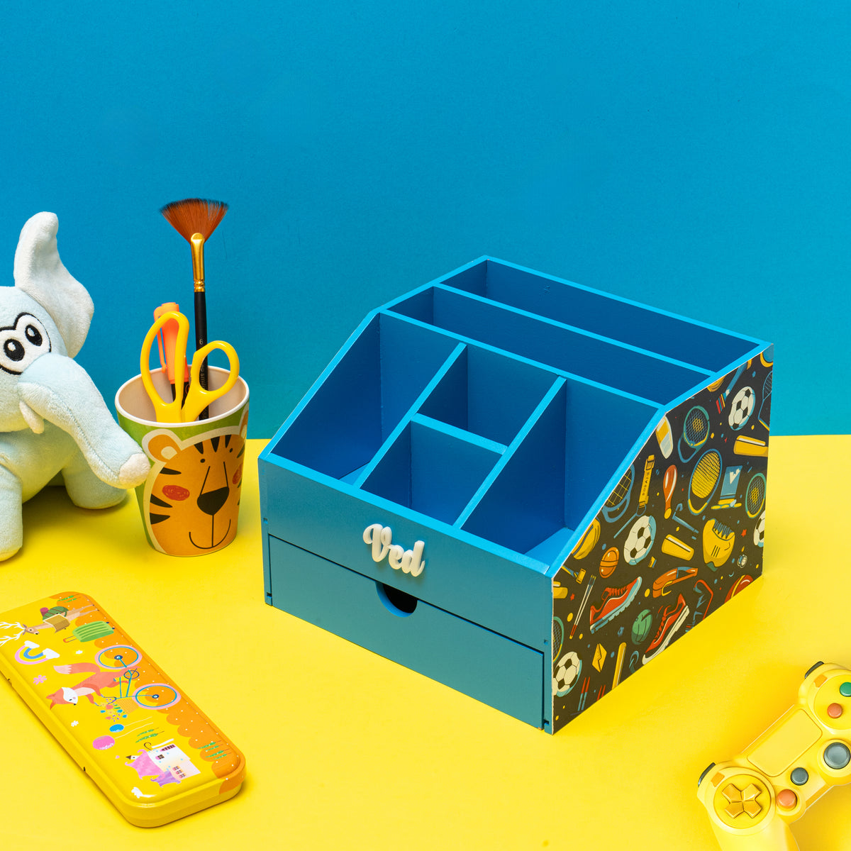 Personalised Multiutility Drawer Box | Blue – mumma.com