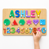 Personalised Wooden Name Puzzle- Shapes & Numbers