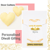 Hearts Decor Cushions & Diwali Bodysuit Gift Set