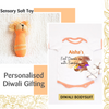 Lion Soft Toy & Diwali Bodysuit Gift Set