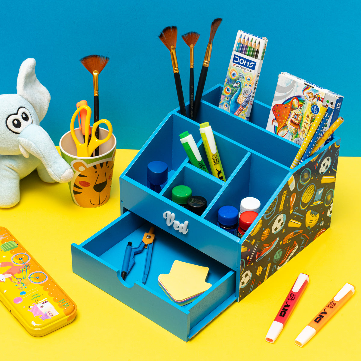 Personalised Multiutility Drawer Box | Blue – mumma.com