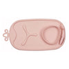 Roll & Go Mealtime Silicone Mat with Spoon | Blush Pink