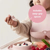 Roll & Go Mealtime Silicone Mat with Spoon | Blush Pink