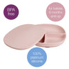 Silicone Plate + Lid with Suction Base | Blush Pink