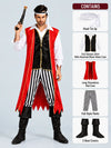 Red Coat Pirate Adult Halloween Costume Fancy Dress Up