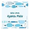 Personalised Gift Tags | Fish Blue