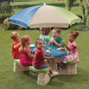 Naturally Playful Picnic Table With Umbrella (Earth)