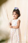 Organic Cotton Polka Dot Dress & Rose Clip, Bow Gift Set