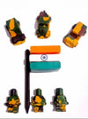 Indian Military Men & Vehicle Shaped Crayons | Pack Of 9