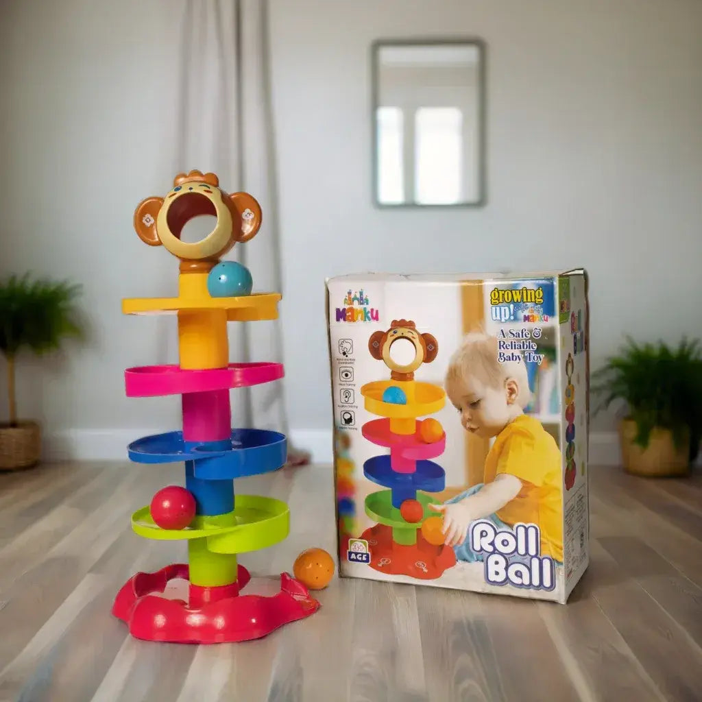 5 Layer Ball Tower Toy – Swirling Ball Drop Ramp for Babies – mumma.com