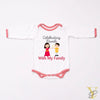 Diwali With Family Personalised Bodysuit - Full Sleeves (Red Love)
