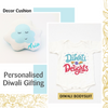 Cloud Decor Cushion & Diwali Bodysuit Gift Set