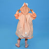 Little Surprise Box 3d Bunny Orange Sleeves & Hood Knee Length Raincoat for Kids - Little Surprise BoxLittle Surprise Box 3d Bunny Orange Sleeves & Hood Knee Length Raincoat for Kids