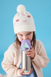 Insulated Straw Sipper Drink Water Bottle | Lilac Pop Purple