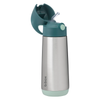 Insulated Straw Sipper Drink Water Bottle | Emerald Forest Green