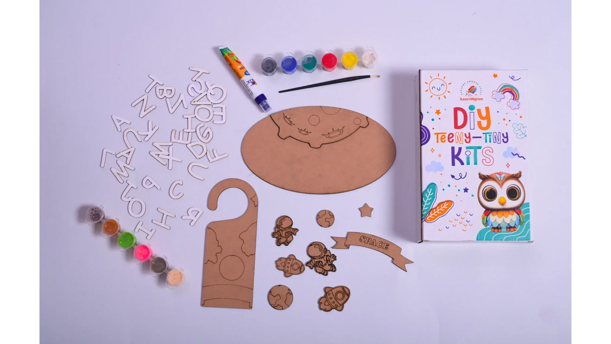Space Theme DIY Name Plate Kit – Craft Set for Kids | iLearnngrow ...