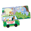 Zoo Safari on the Bus- A Shaped Board book with Wheels