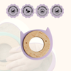 Wood + Silicone Disc Teether- KITTY