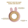 Wood + Silicone Disc Teether | Rabbit