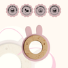 Wood + Silicone Disc Teether | Rabbit