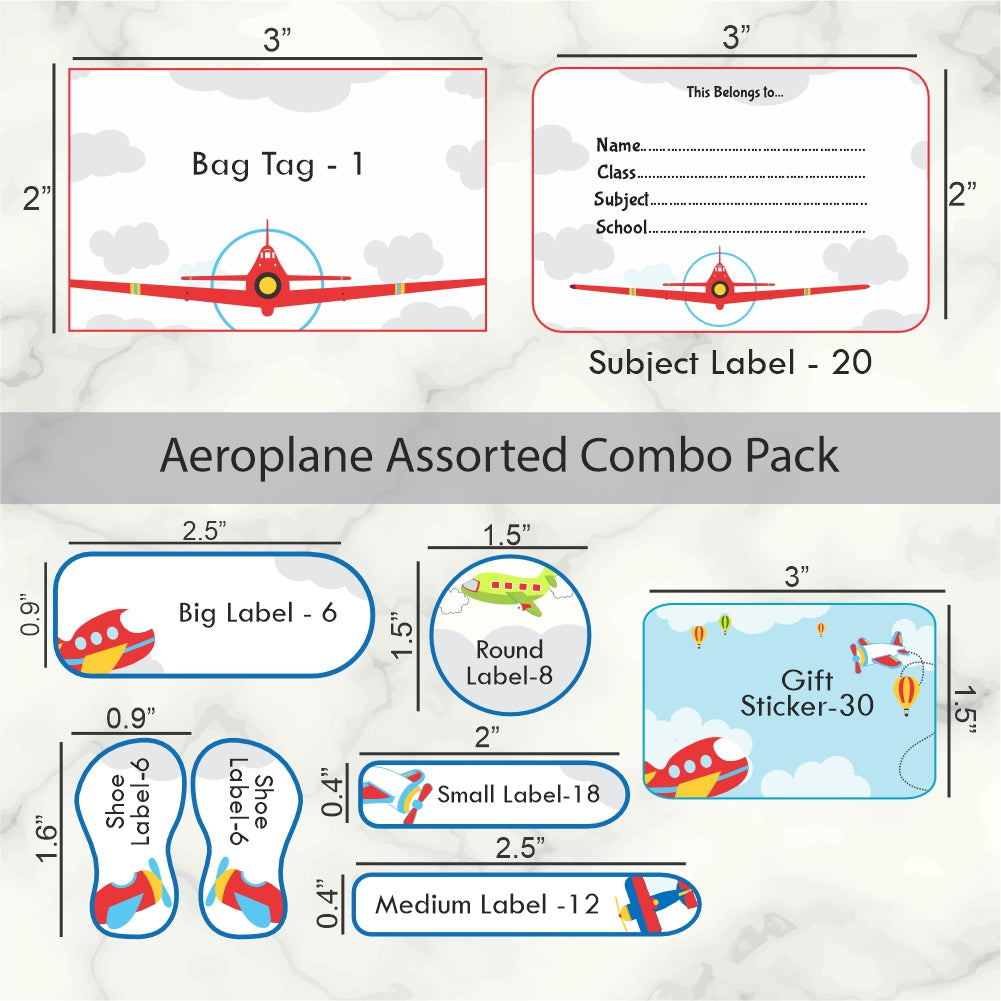 Aeroplane | Assorted Label Pack – mumma.com