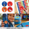 Round waterproof name labels - Animal Buddies