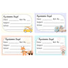 Personalised School Book Labels | Animal Racer
