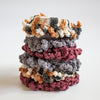 Handmade Crochet Scrunchies | Crimson, Colourful & Grey