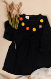 Organic Cotton Muslin Black Dress