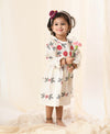 Organic Cotton Muslin White Floral Dress