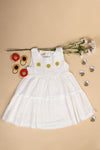 Organic Cotton Muslin Flower Dress & Sunflower Rubberbands Set Gift Set