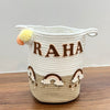 Jute Cotton Storage Basket | Rainbow Raindrops