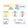 Mixed Waterproof Labels for Kids - Baby Safari