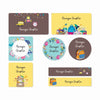 Mixed Waterproof Labels for Kids - Back 2 school