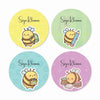 Round waterproof name labels - Busy Bees