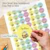 Round waterproof name labels - Busy Bees