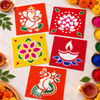 ilearnngrow Diwali DIY Rangoli Kit - Set Of Five Stencil