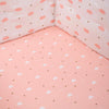 Organic Fitted Cot Sheet- Pink Clouds