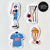 Personalised Stick On Tags | Cricket